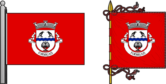 Bandeira e estandarte da antiga freguesia de Formigais - Formigais former civil parish, flag and banner Bandeira e estandarte da antiga freguesia de Formigais - Formigais former civil parish, flag and banner