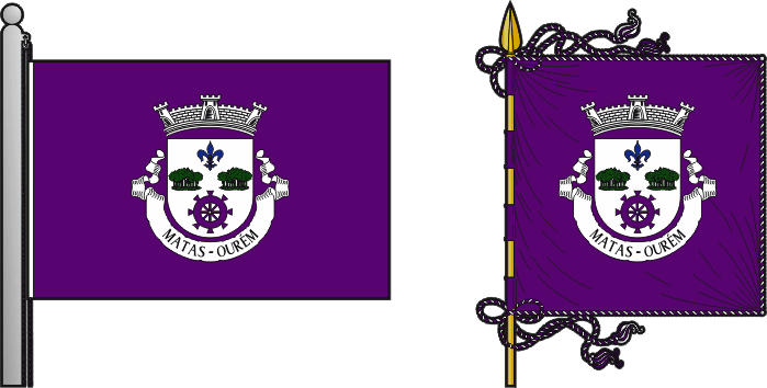 Bandeira e estandarte da antiga freguesia de Matas - Matas former civil parish, flag and banner Bandeira e estandarte da antiga freguesia de Matas - Matas former civil parish, flag and banner