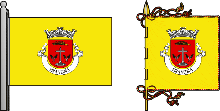 Bandeira e estandarte da freguesia de Eira Vedra - Eira Vedra civil parish, flag and banner Bandeira e estandarte da freguesia de Eira Vedra - Eira Vedra civil parish, flag and banner