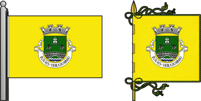 Bandeira e estandarte da antiga freguesia de Ruivães - Ruivães former civil parish, flag and banner Bandeira e estandarte da antiga freguesia de Ruivães - Ruivães former civil parish, flag and banner