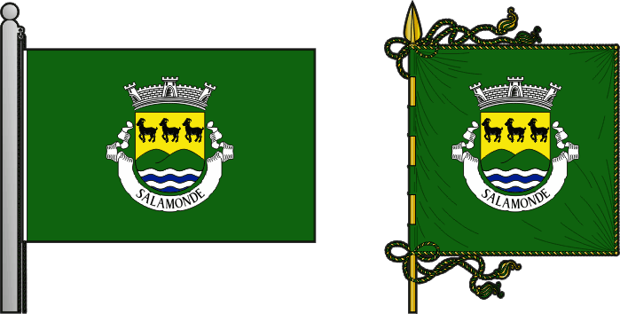 Bandeira e estandarte da freguesia de Salamonde - Salamonde civil parish, flag and banner Bandeira e estandarte da freguesia de Salamonde - Salamonde civil parish, flag and banner