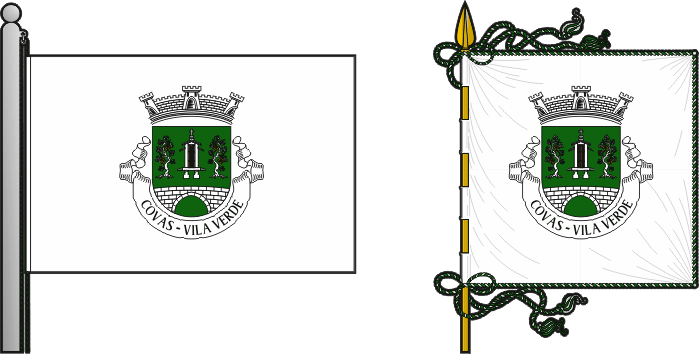 Bandeira e estandarte da antiga freguesia de Covas - Covas former civil parish, flag and banner Bandeira e estandarte da antiga freguesia de Covas - Covas former civil parish, flag and banner