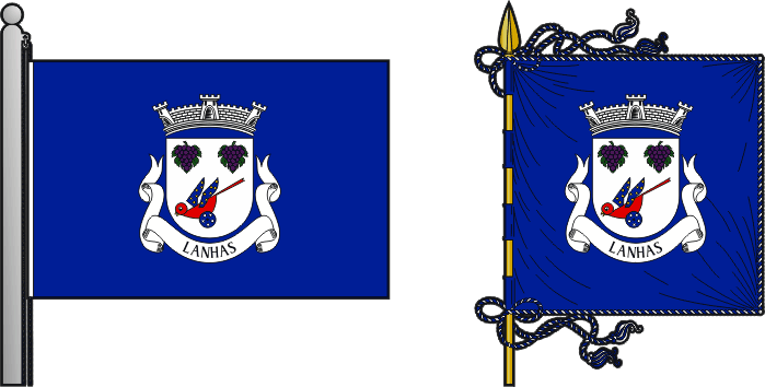 Bandeira e estandarte da freguesia de Lanhas - Lanhas civil parish, flag and banner Bandeira e estandarte da freguesia de Lanhas - Lanhas civil parish, flag and banner