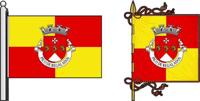 Bandeira e estandarte da antiga freguesia de Pico de Regalados - Pico de Regalados former civil parish, flag and banner