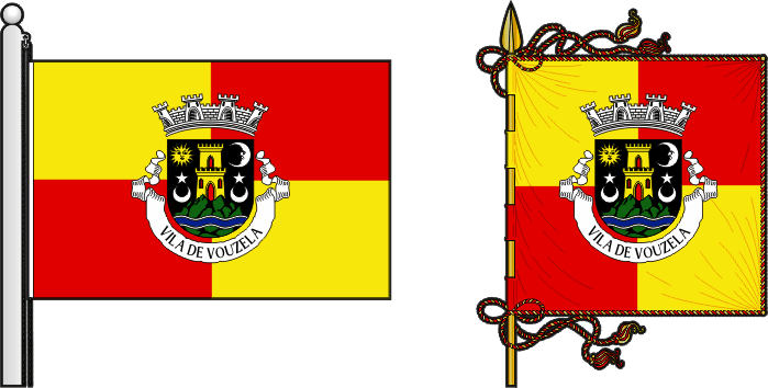 Bandeira e estandarte do Município de Vouzela - Vouzela municipal flag and banner Bandeira e estandarte do Município de Vouzela - Vouzela municipal flag and banner